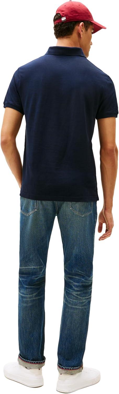imageTommy Hilfiger Mens Short Sleeve Cotton Pique Polo Shirt in Regular FitClassic Navy