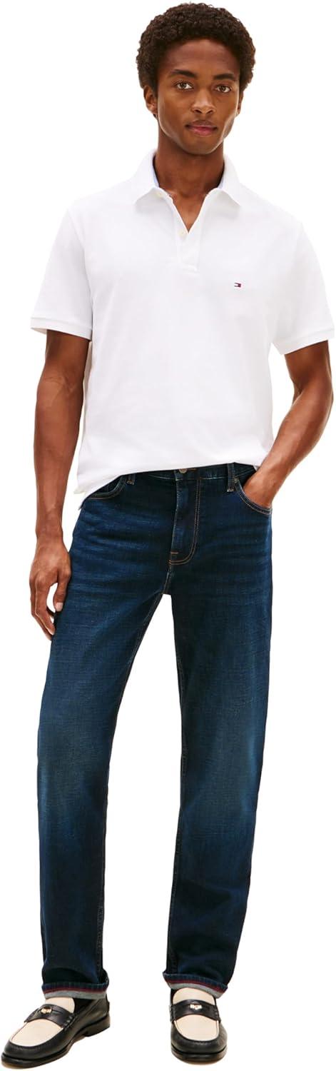 imageTommy Hilfiger Mens Short Sleeve Cotton Pique Polo Shirt in Regular FitClassic White