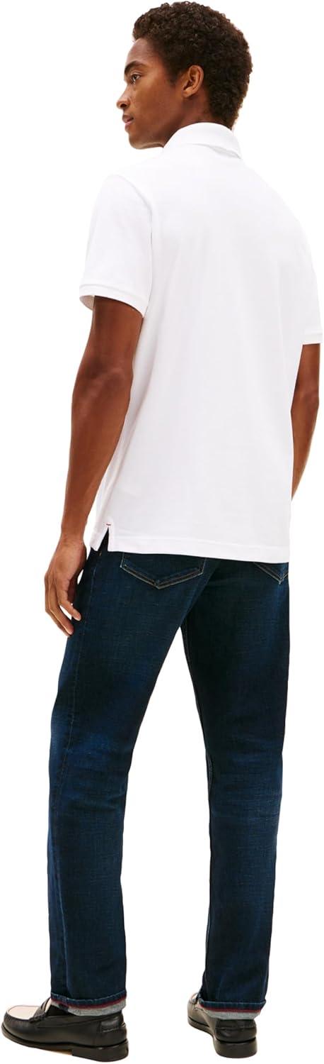 imageTommy Hilfiger Mens Short Sleeve Cotton Pique Polo Shirt in Regular FitClassic White