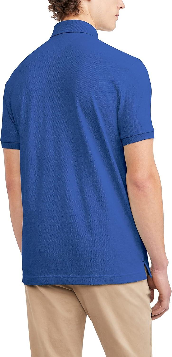 imageTommy Hilfiger Mens Short Sleeve Cotton Pique Polo Shirt in Regular FitDory Blue Heather
