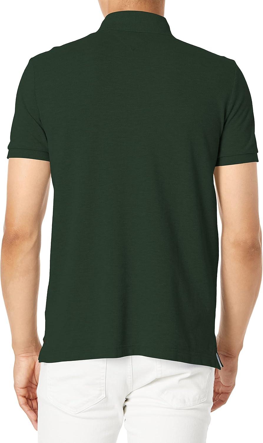 imageTommy Hilfiger Mens Short Sleeve Cotton Pique Polo Shirt in Regular FitGreener Pastures Heather