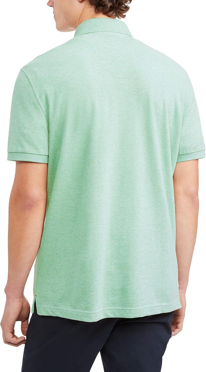 imageTommy Hilfiger Mens Short Sleeve Cotton Pique Polo Shirt in Regular FitSoft Green Heather