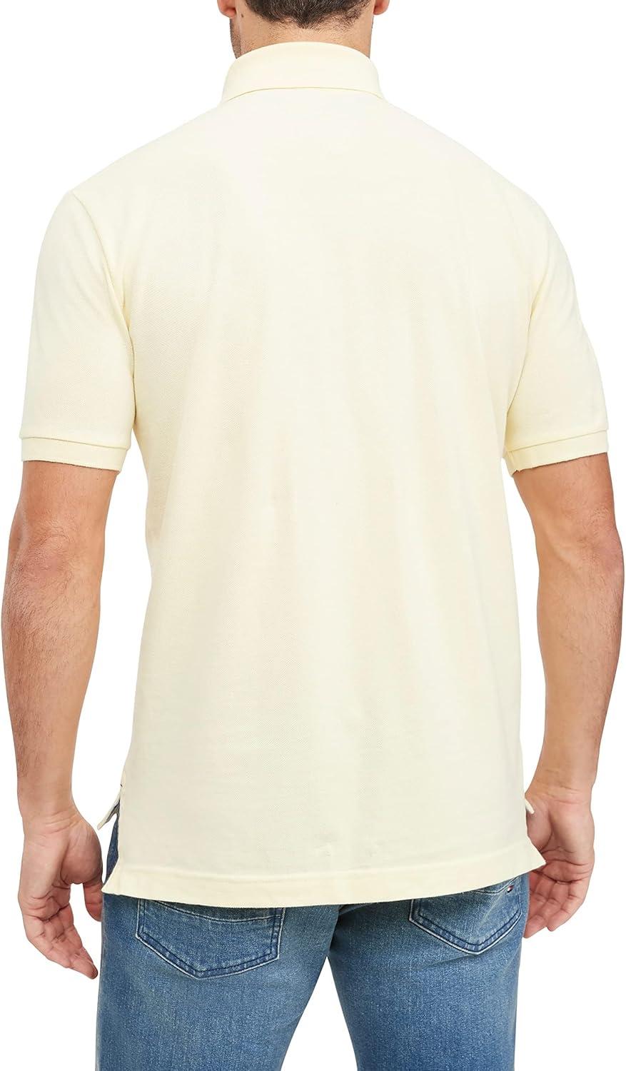 imageTommy Hilfiger Mens Short Sleeve Cotton Pique Polo Shirt in Regular FitWarm Yellow