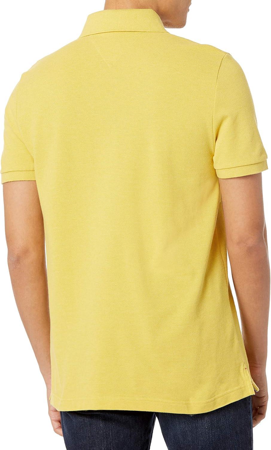 imageTommy Hilfiger Mens Short Sleeve Cotton Pique Polo Shirt in Regular FitYellow Heather