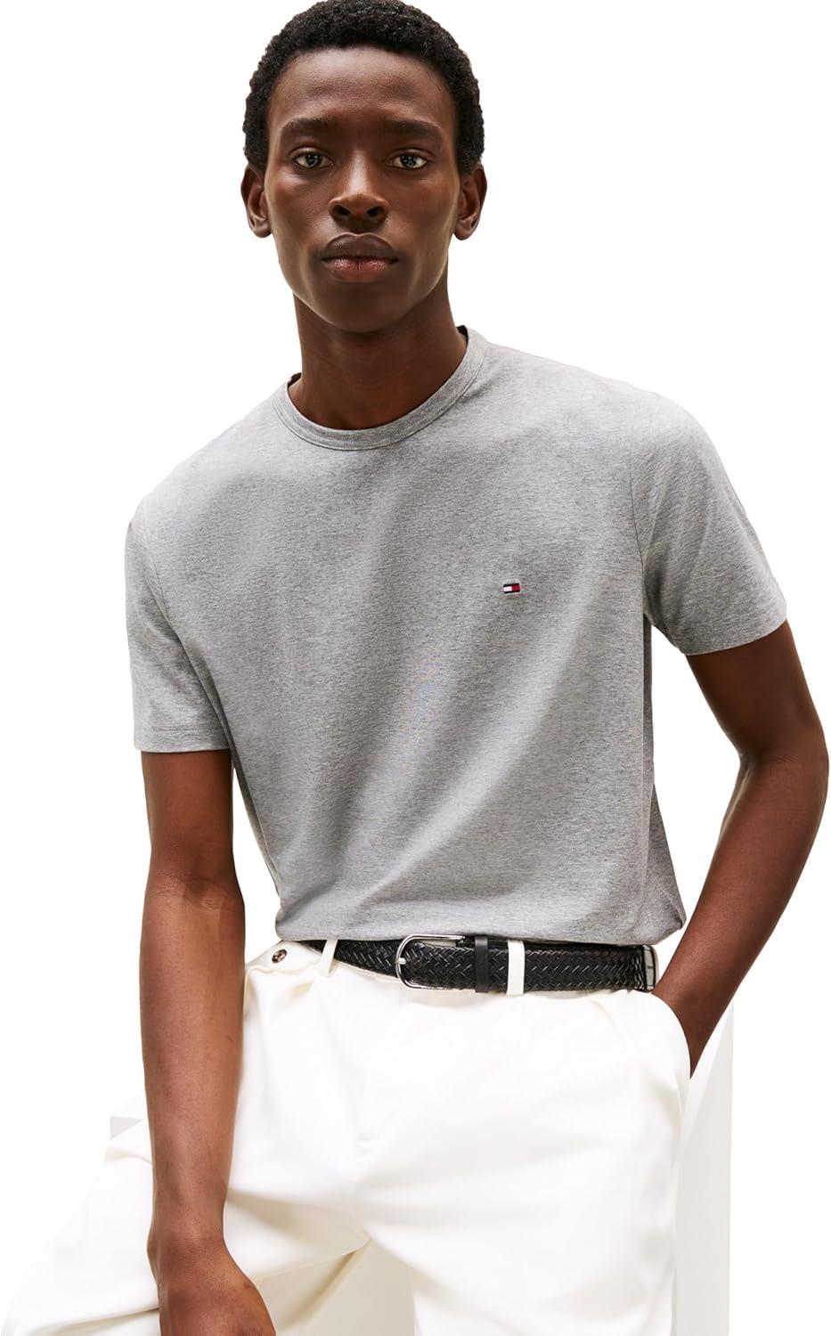 imageTommy Hilfiger Mens Short Sleeve Dry Fit and Moisture Wicking TShirtsMedium Grey Heather