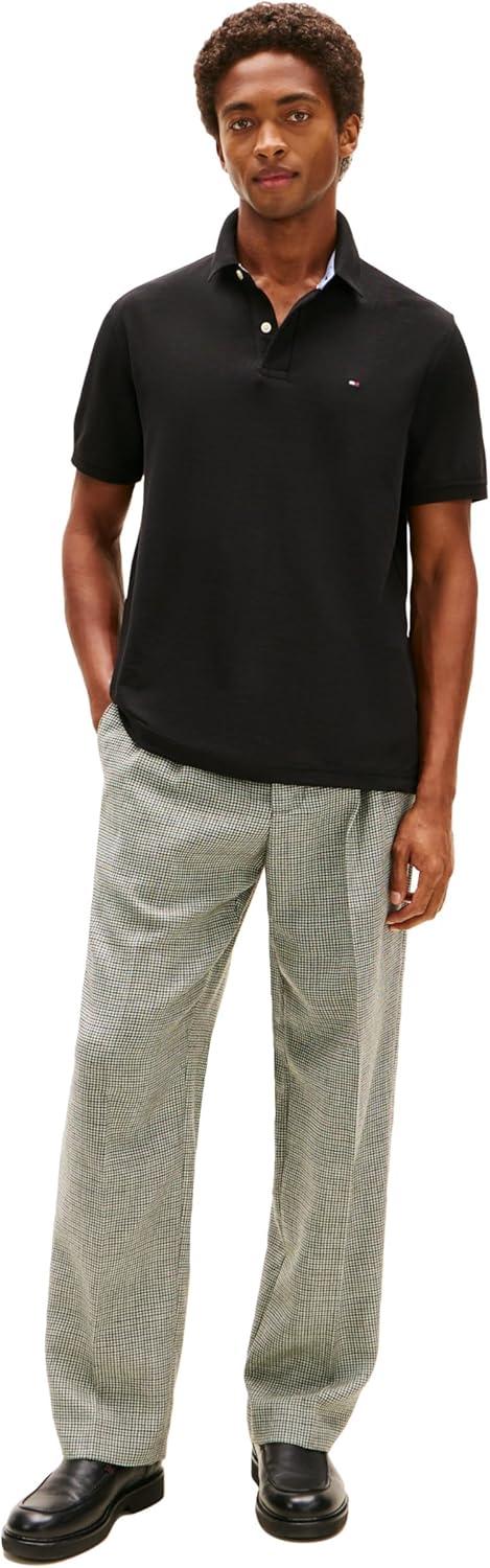 imageTommy Hilfiger Mens Short Sleeve Moisture Wicking Stretch Polo Shirt with Quick Dry UV ProtectionDark Sable