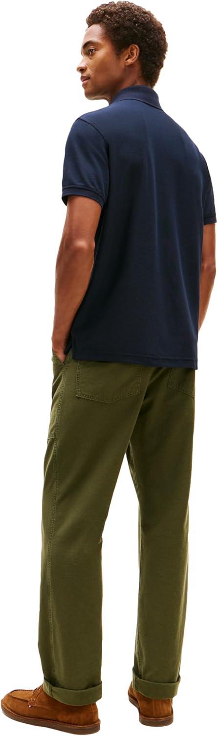 imageTommy Hilfiger Mens Short Sleeve Moisture Wicking Stretch Polo Shirt with Quick Dry UV ProtectionDesert Sky