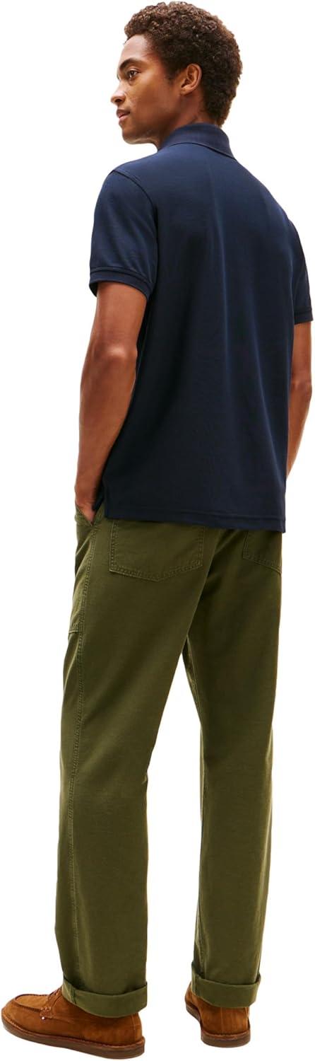 imageTommy Hilfiger Mens Short Sleeve Moisture Wicking Stretch Polo Shirt with Quick Dry UV ProtectionDesert Sky
