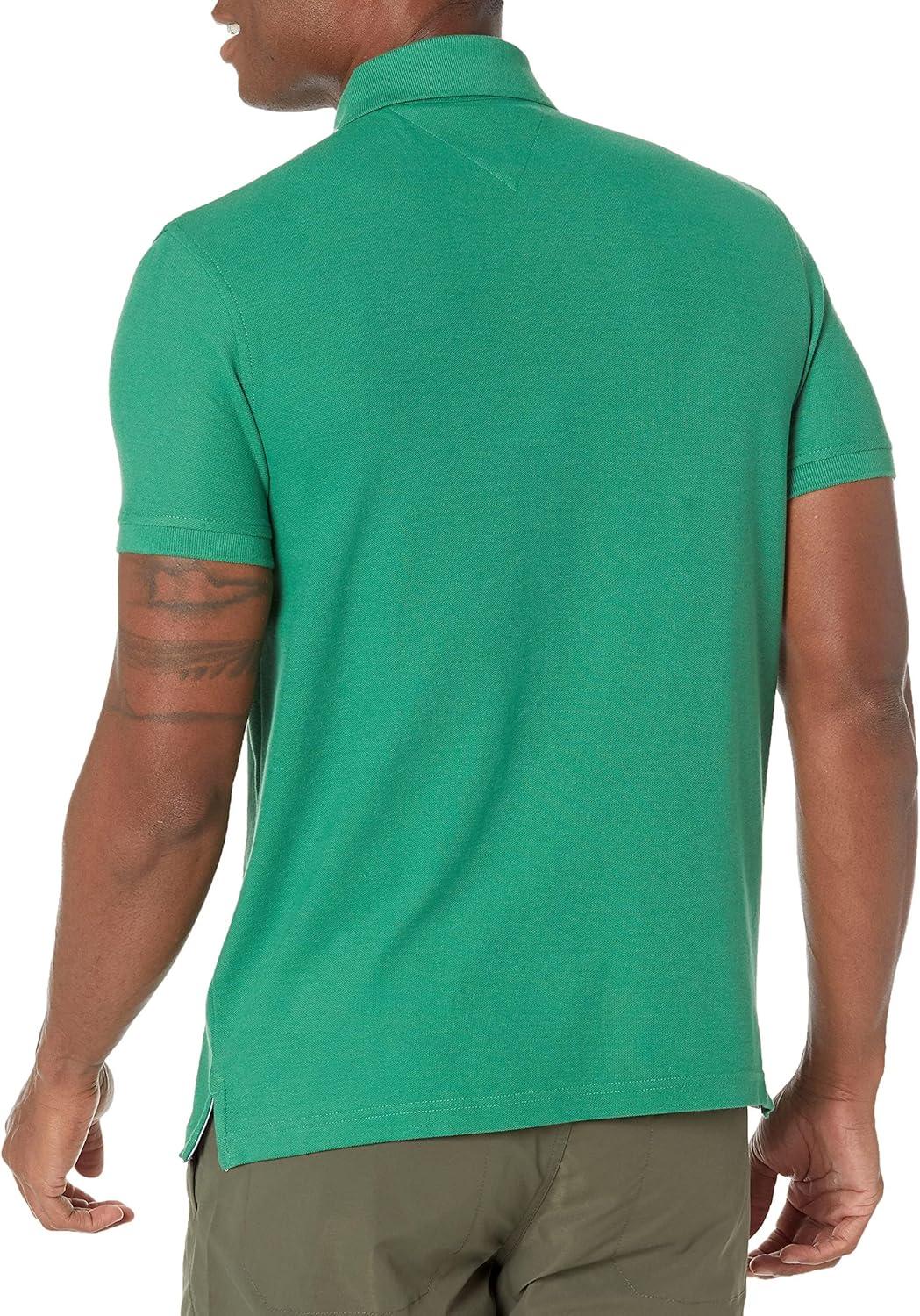 imageTommy Hilfiger Mens Short Sleeve Moisture Wicking Stretch Polo Shirt with Quick Dry UV ProtectionEchos of Green