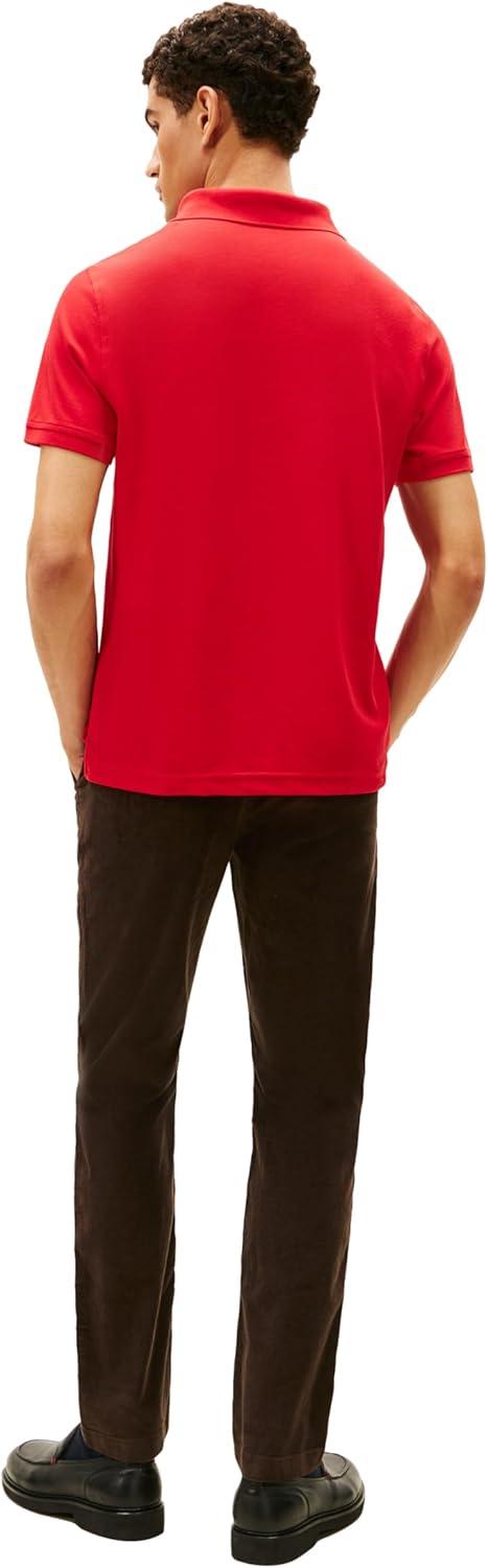 imageTommy Hilfiger Mens Short Sleeve Moisture Wicking Stretch Polo Shirt with Quick Dry UV ProtectionPrimary Red