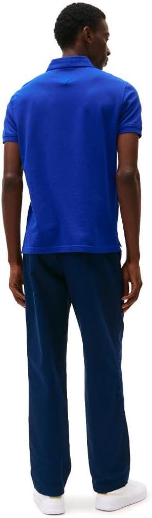 imageTommy Hilfiger Mens Short Sleeve Polo Shirts in Regular Fit with Stretch and Organic Pique CottonWedge Blue