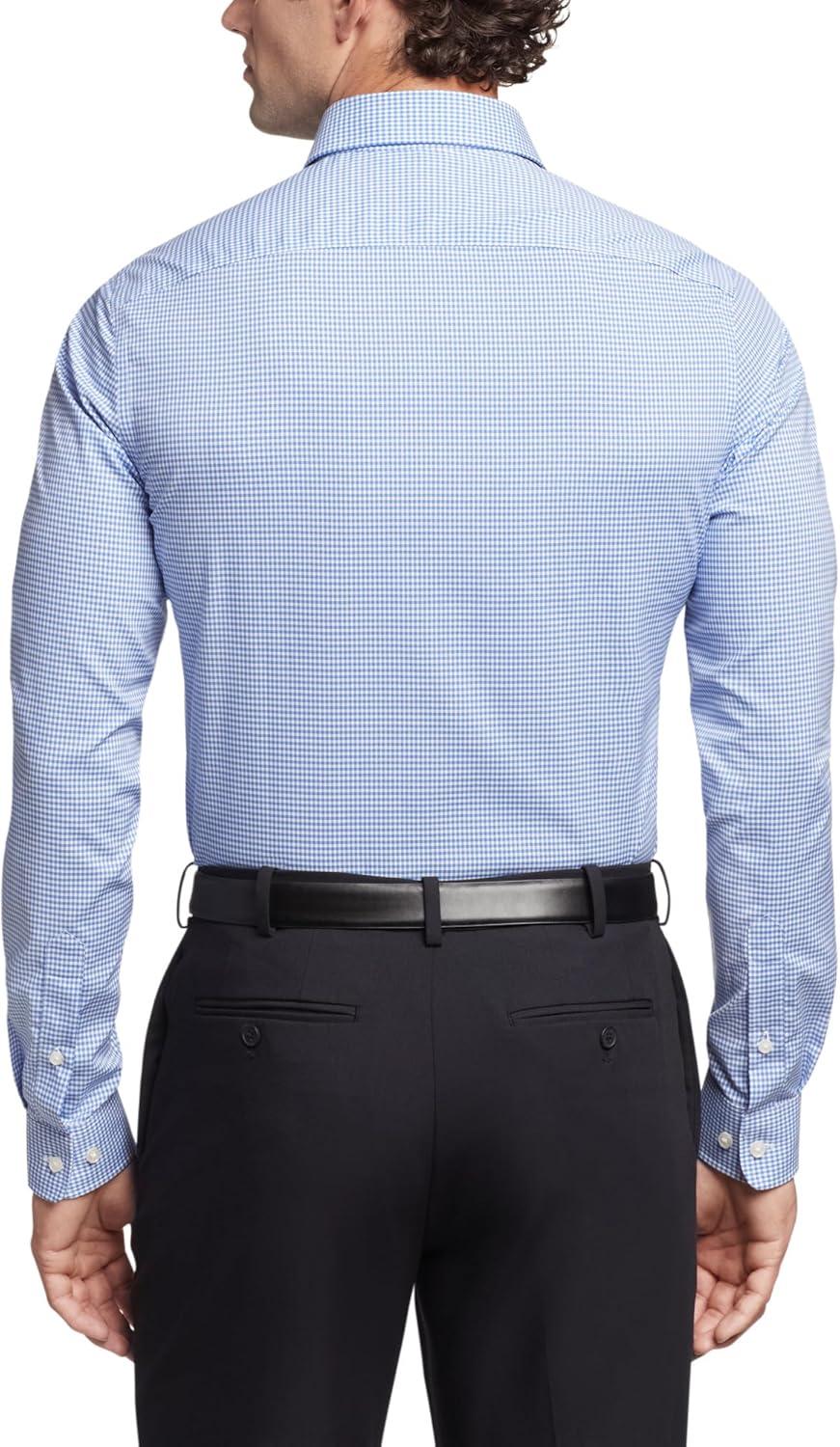 imageTommy Hilfiger Mens Slim Fit Non Iron Gingham Dress ShirtClear Water