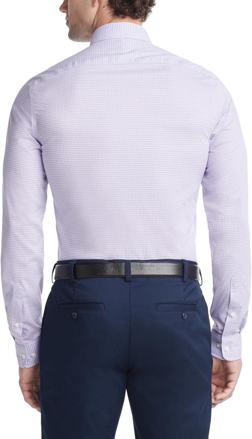 imageTommy Hilfiger Mens Slim Fit Non Iron Gingham Dress ShirtIris