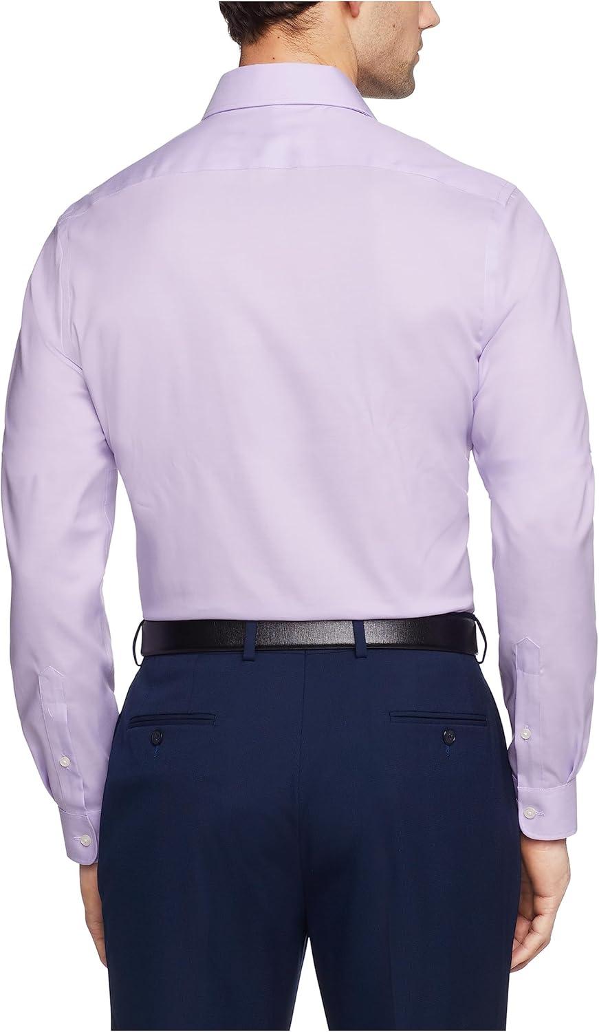 imageTommy Hilfiger Mens Slim Fit Non Iron Solid Dress ShirtFrosted Lilac