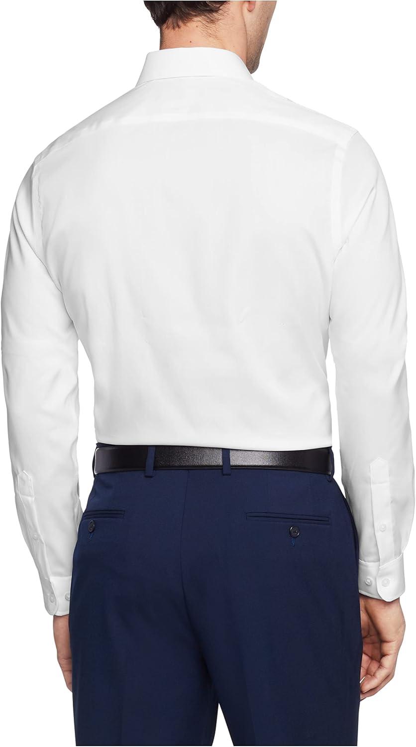 imageTommy Hilfiger Mens Slim Fit Non Iron Solid Dress ShirtWhite