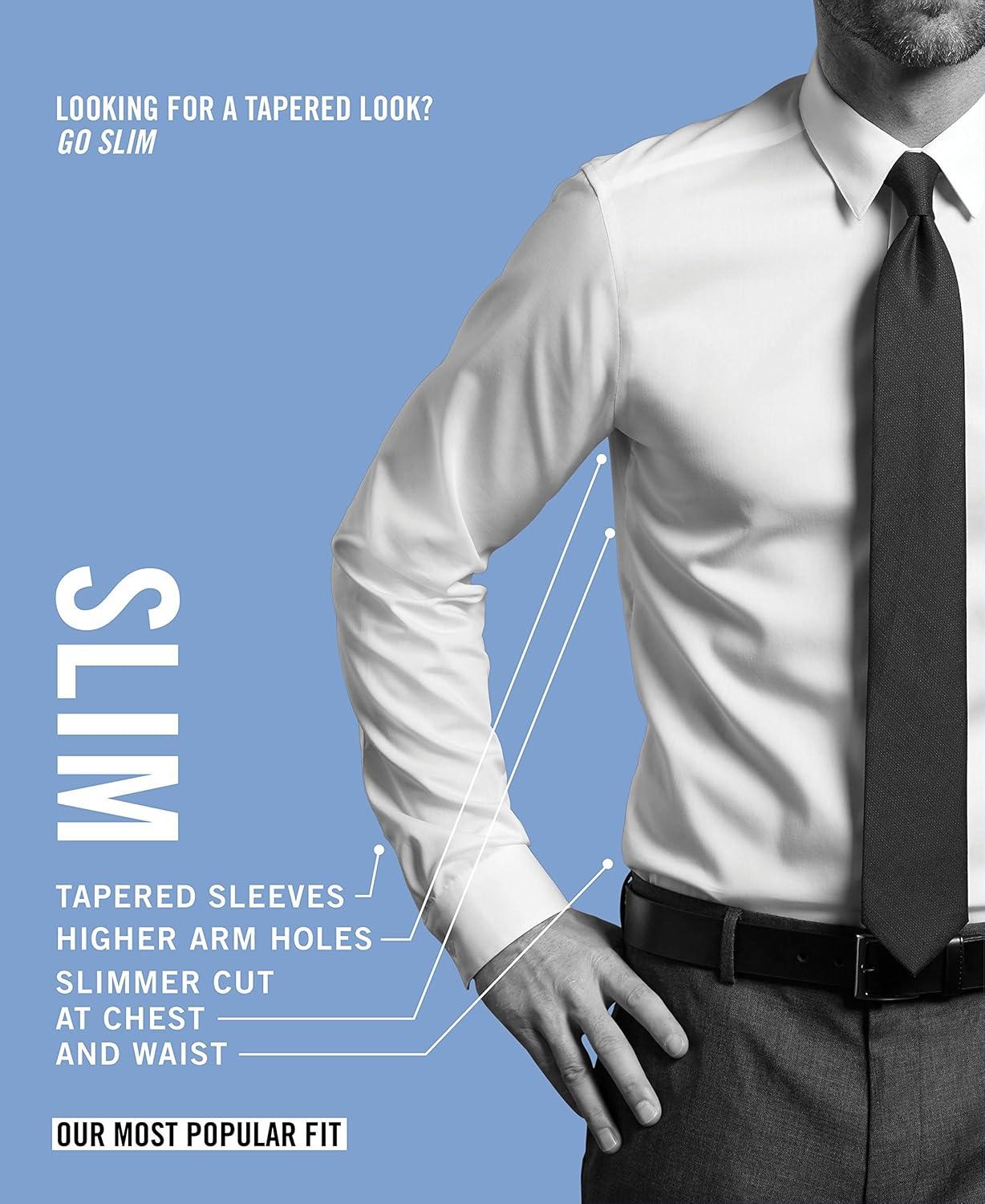 imageTommy Hilfiger Mens Slim Fit Non Iron Solid Dress ShirtWhitePink Shirt Tie Combo