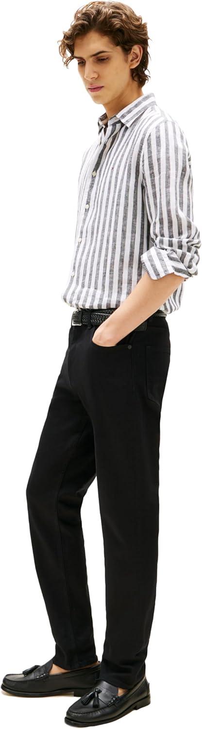 imageTommy Hilfiger Mens Slim Straight Fit Stretch Jeans for MenBlack