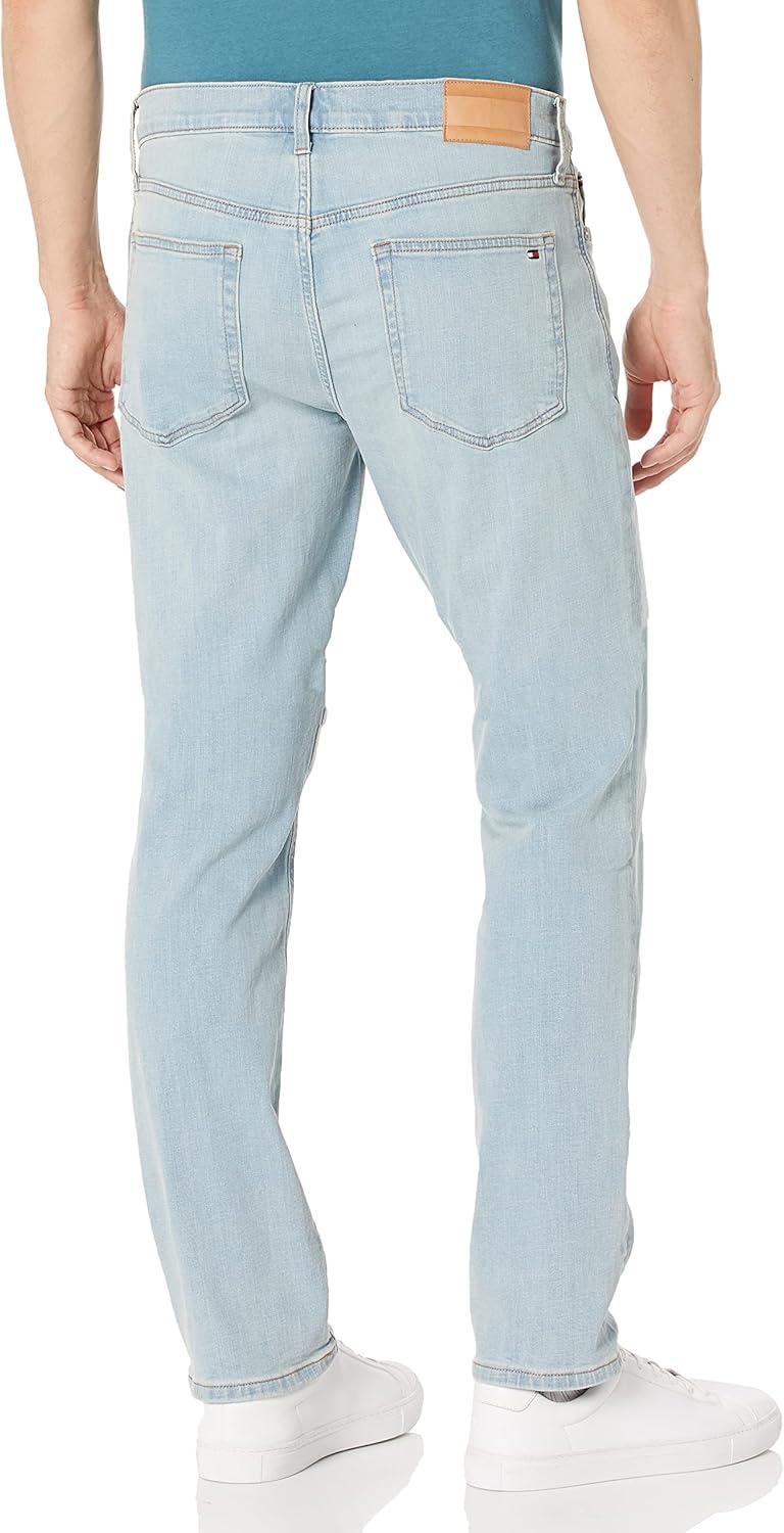 imageTommy Hilfiger Mens Straight Fit Stretch JeansLight Wash