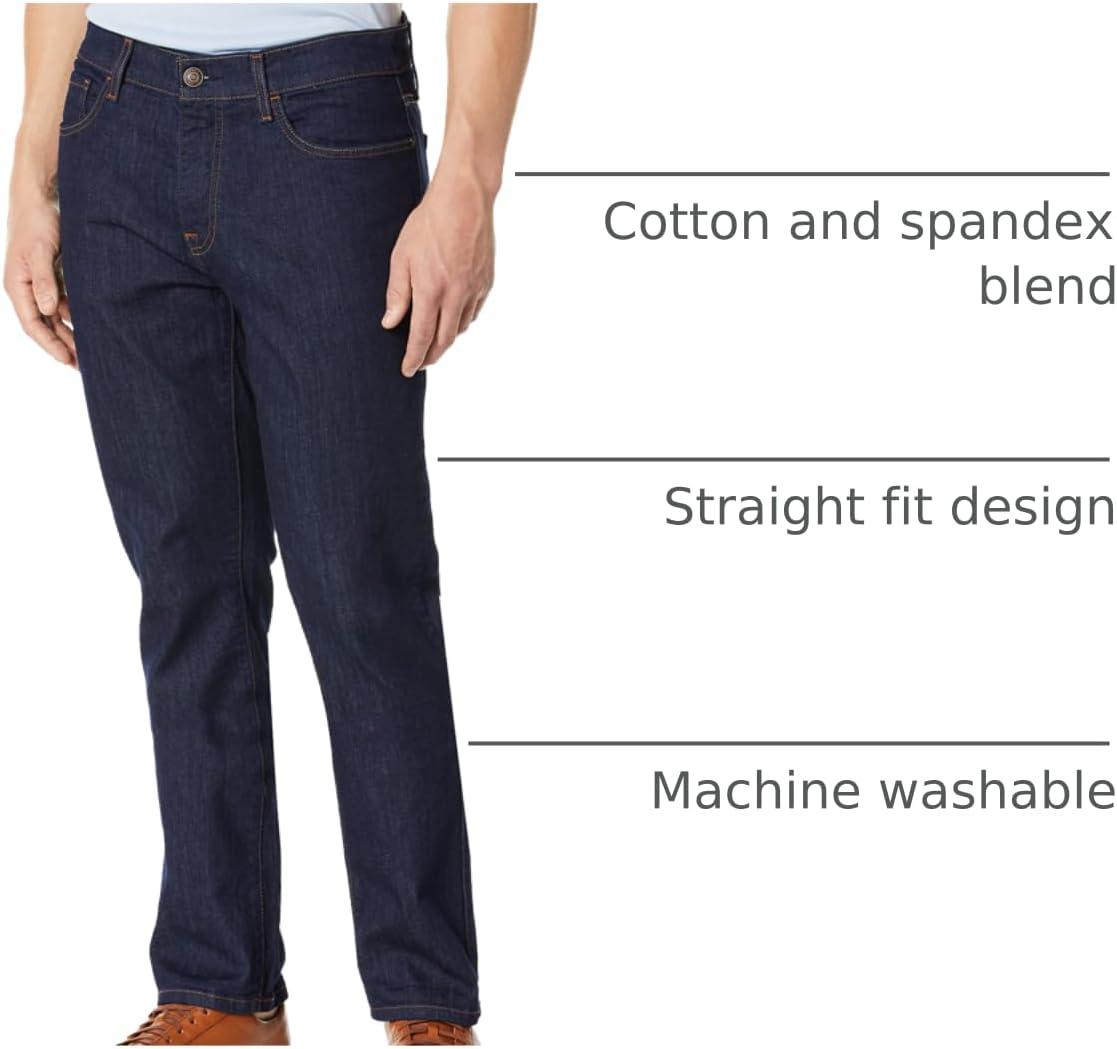 imageTommy Hilfiger Mens Straight Fit Stretch JeansRinse Blue