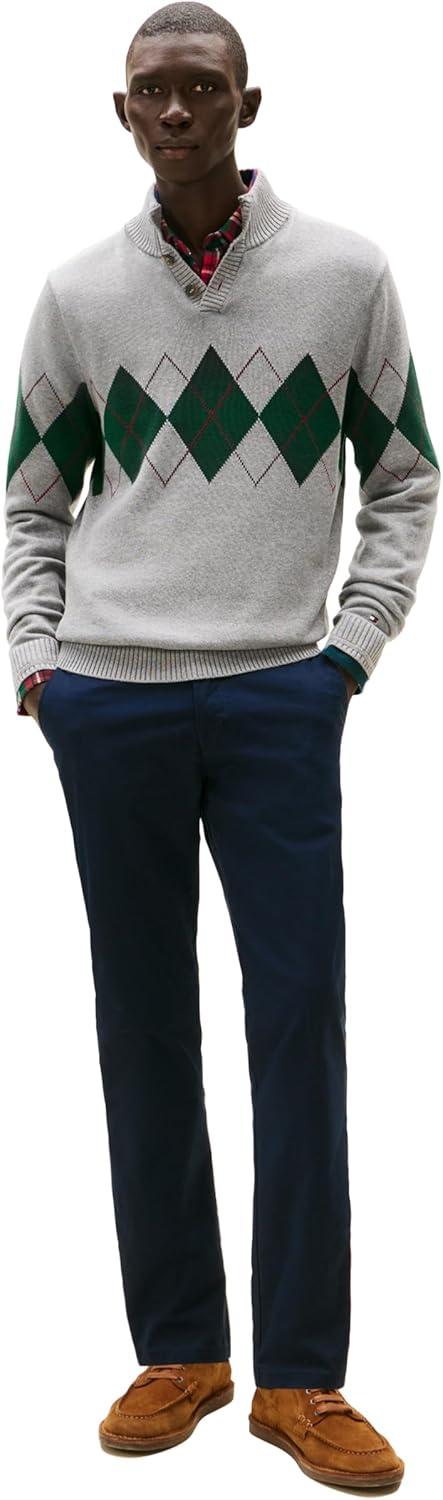 imageTommy Hilfiger Mens Stretch Cotton Chino Pants in Slim FitNavy Blazer