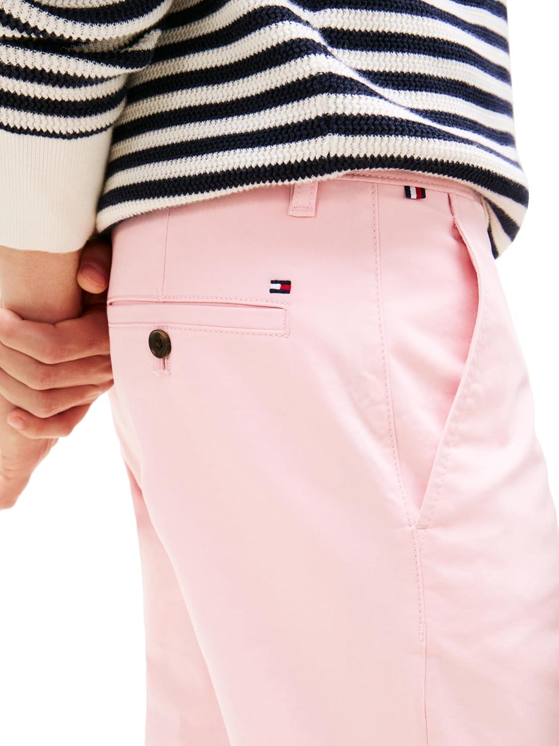 imageTommy Hilfiger Mens Stretch Cotton Chino Pants in Slim FitPink Shade
