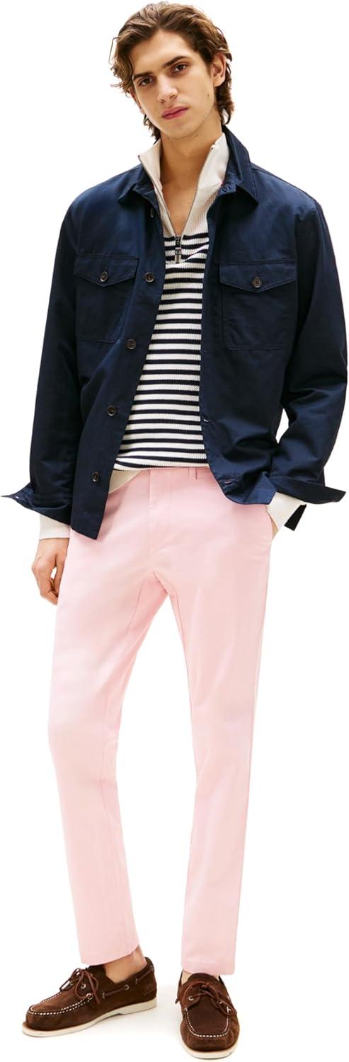 imageTommy Hilfiger Mens Stretch Cotton Chino Pants in Slim FitPink Shade