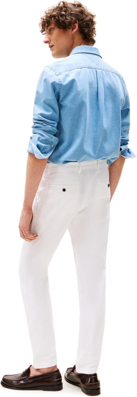 imageTommy Hilfiger Mens Stretch Cotton Chino Pants in Slim FitTh Optic White
