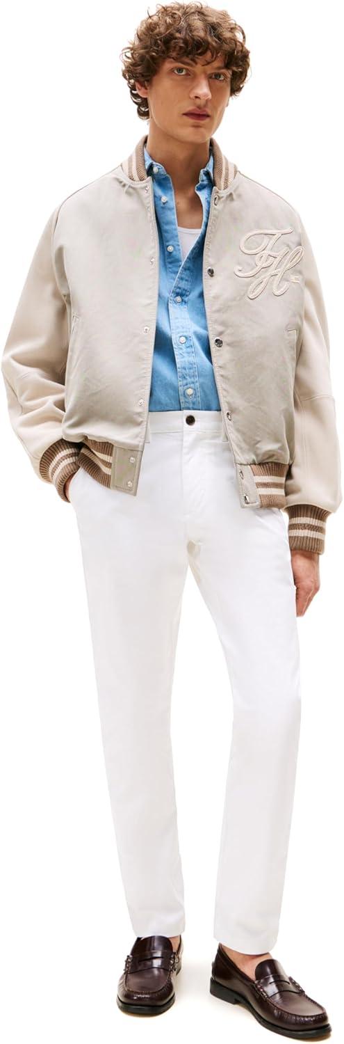 imageTommy Hilfiger Mens Stretch Cotton Chino Pants in Slim FitTh Optic White
