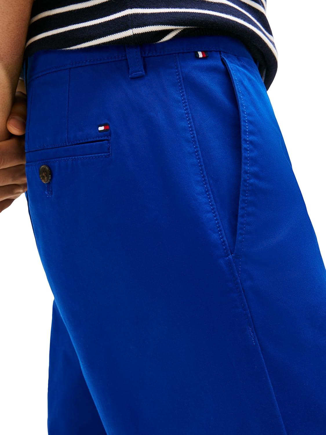 imageTommy Hilfiger Mens Stretch Cotton Chino Pants in Slim FitWedge Blue