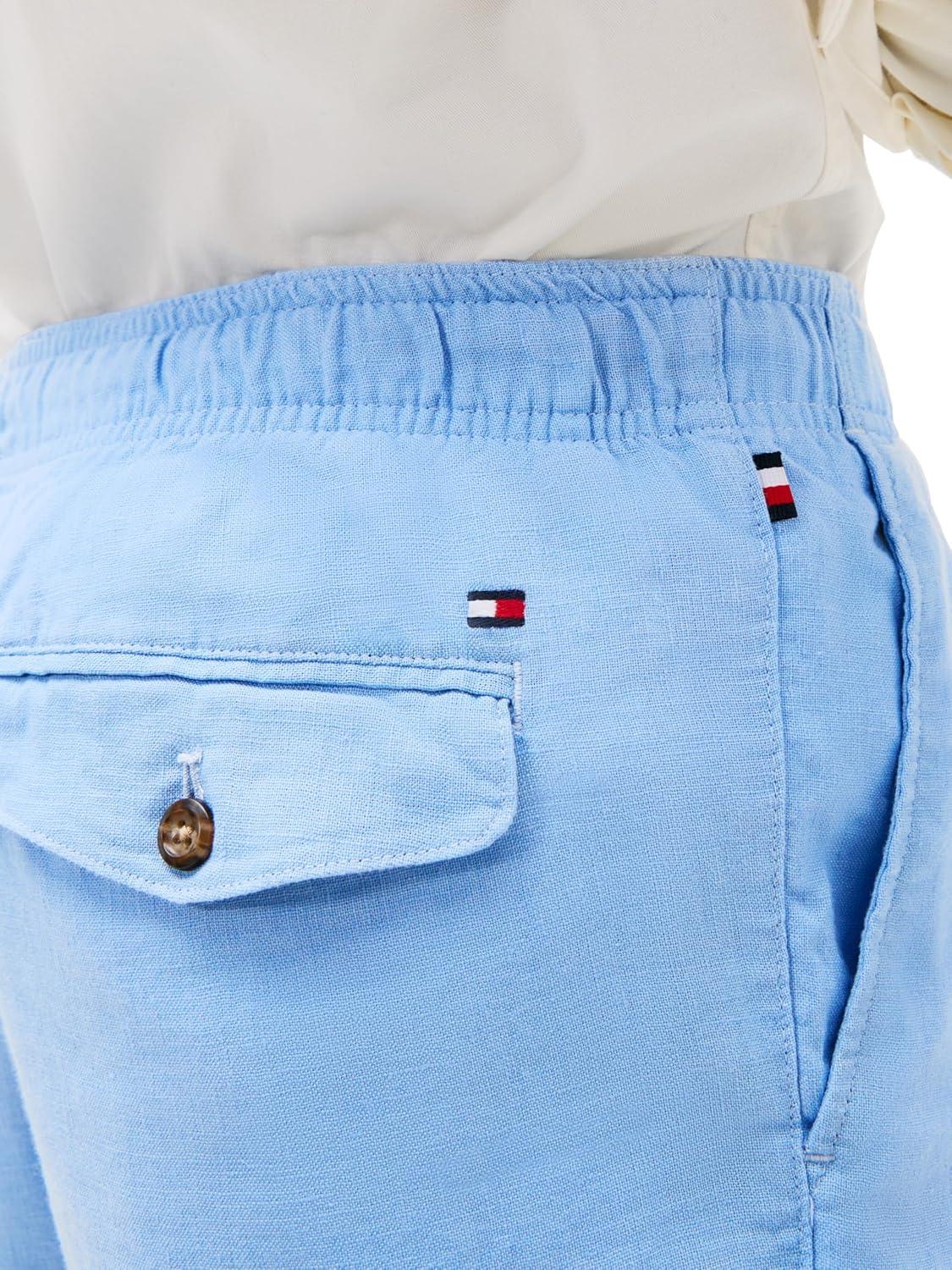 imageTommy Hilfiger Mens Summer Linen Shorts 10 Inch in Relaxed FitCloudy Blue