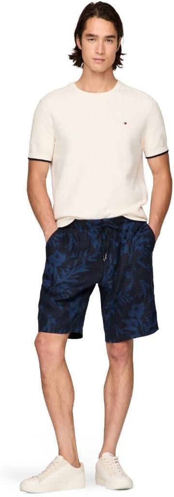 imageTommy Hilfiger Mens Summer Linen Shorts 10 Inch in Relaxed FitDesert Sky Print