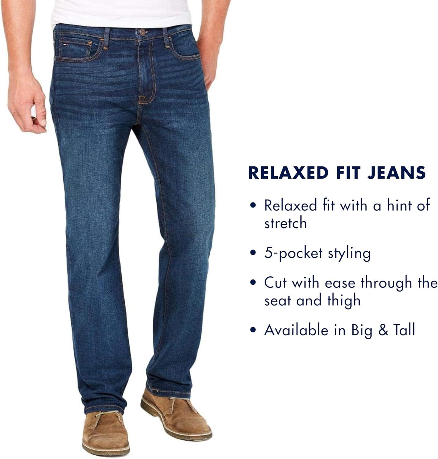 imageTommy Hilfiger Mens THD Relaxed Fit JeansMedium Wash