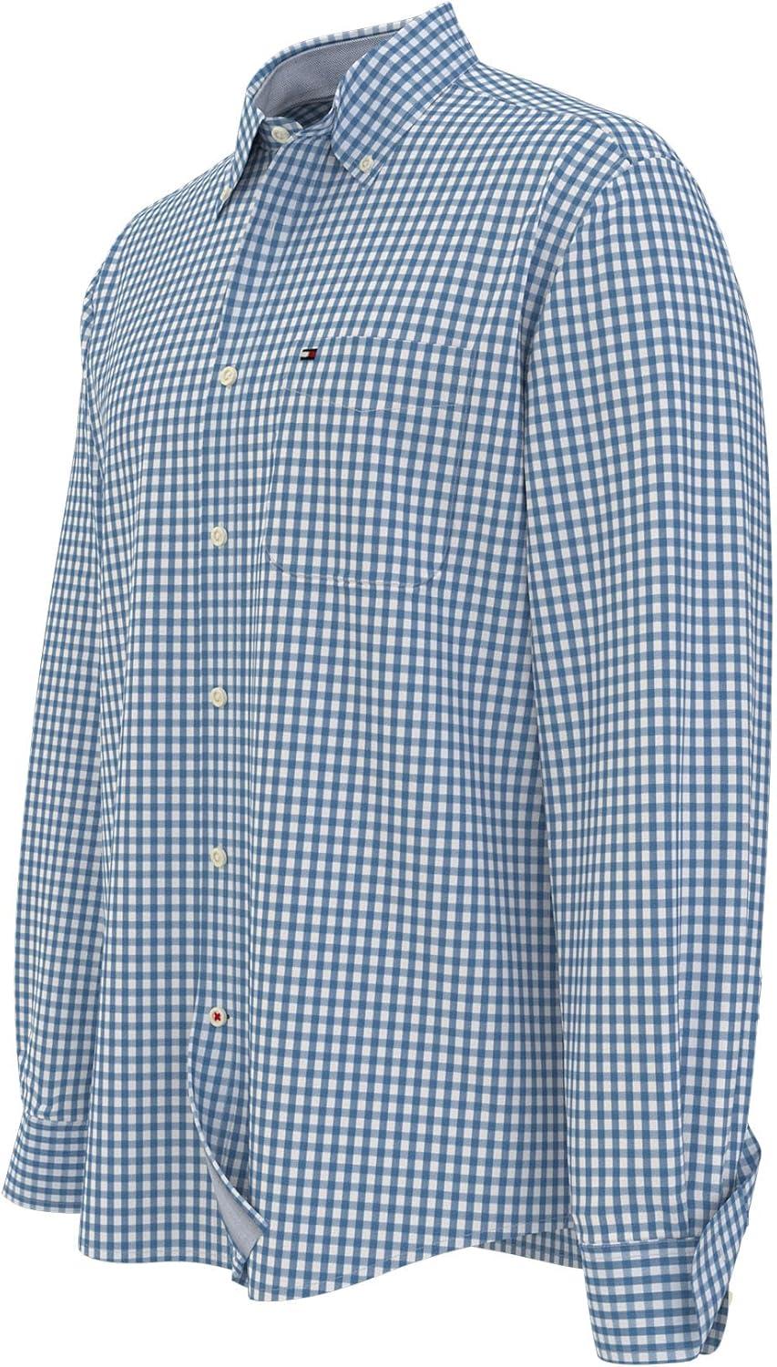 imageTommy Hilfiger Mens Twain Check Stretch Ls CLFBlooming Blue