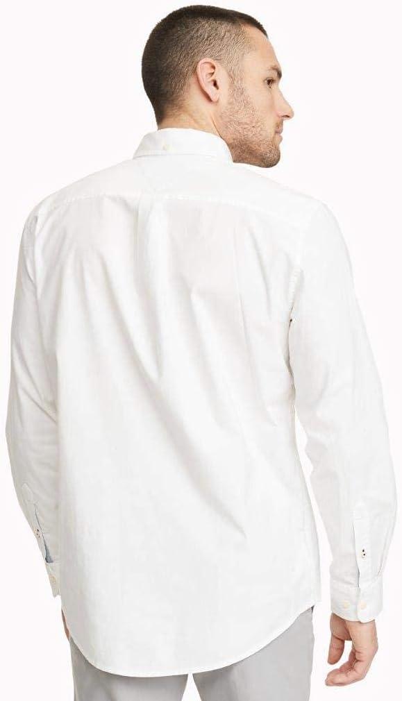imageTommy Hilfiger Mens Twain Check Stretch Ls CLFBright White