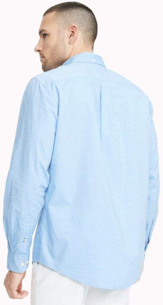 imageTommy Hilfiger Mens Twain Check Stretch Ls CLFCollection Tommy Blue