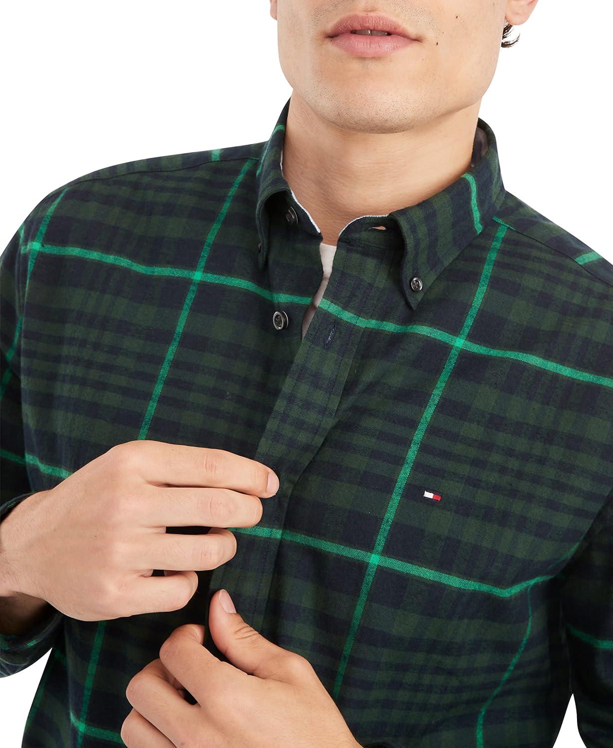 imageTommy Hilfiger Mens Twain Check Stretch Ls CLFHunter