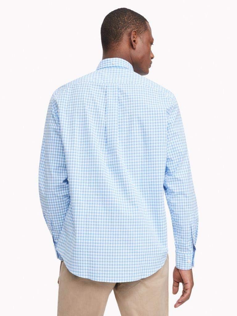 imageTommy Hilfiger Mens Twain Check Stretch Ls CLFMisty Blue
