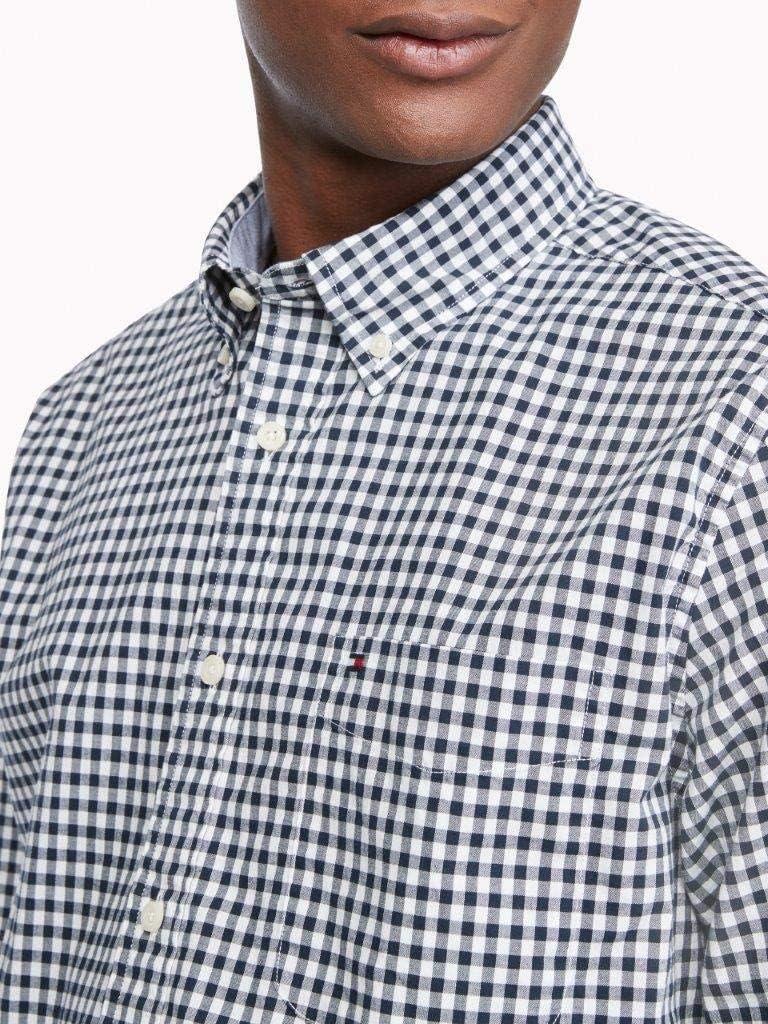 imageTommy Hilfiger Mens Twain Check Stretch Ls CLFNavy Blazer