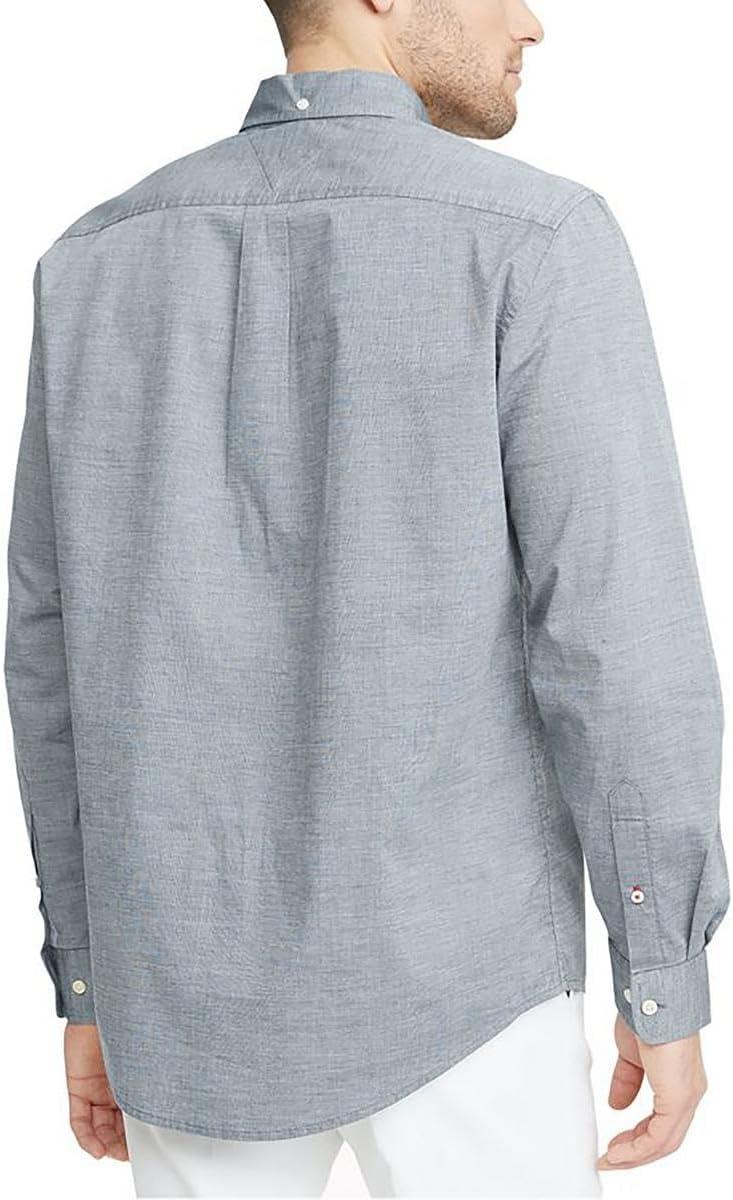 imageTommy Hilfiger Mens Twain Check Stretch Ls CLFSky Captain