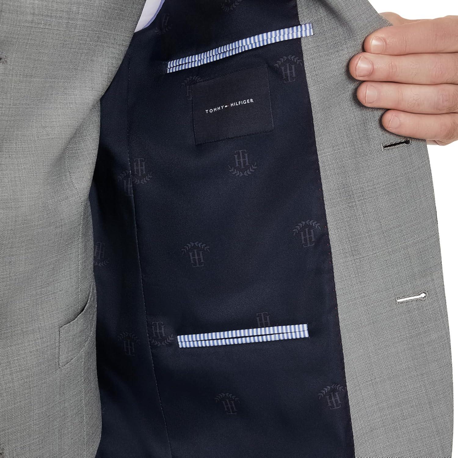 imageTommy Hilfiger TH Flex Modern Fit Suit Separates Jacket BlackWhite 38 Regular