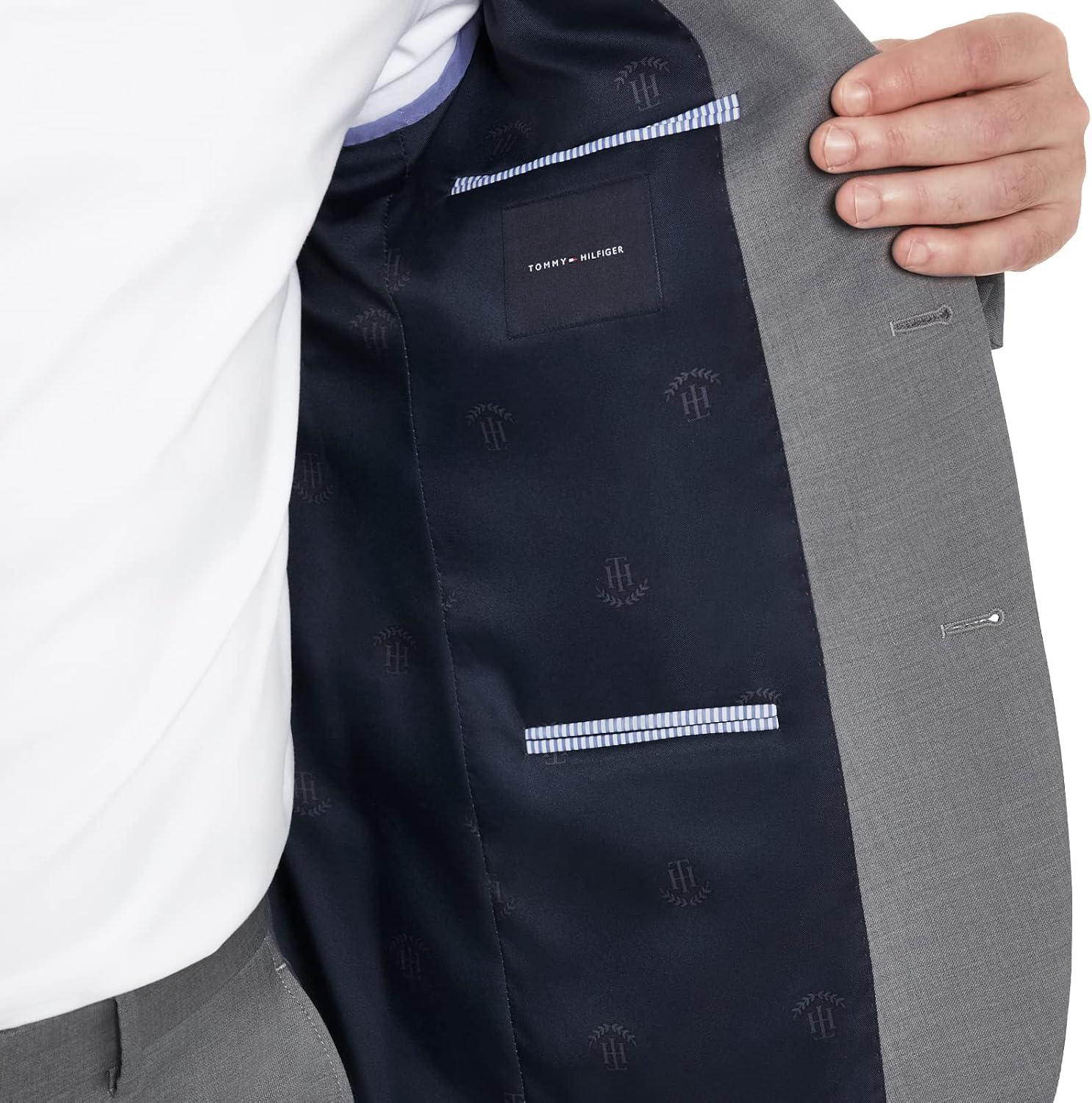 imageTommy Hilfiger TH Flex Modern Fit Suit Separates Jacket Pearl Grey 38 Regular
