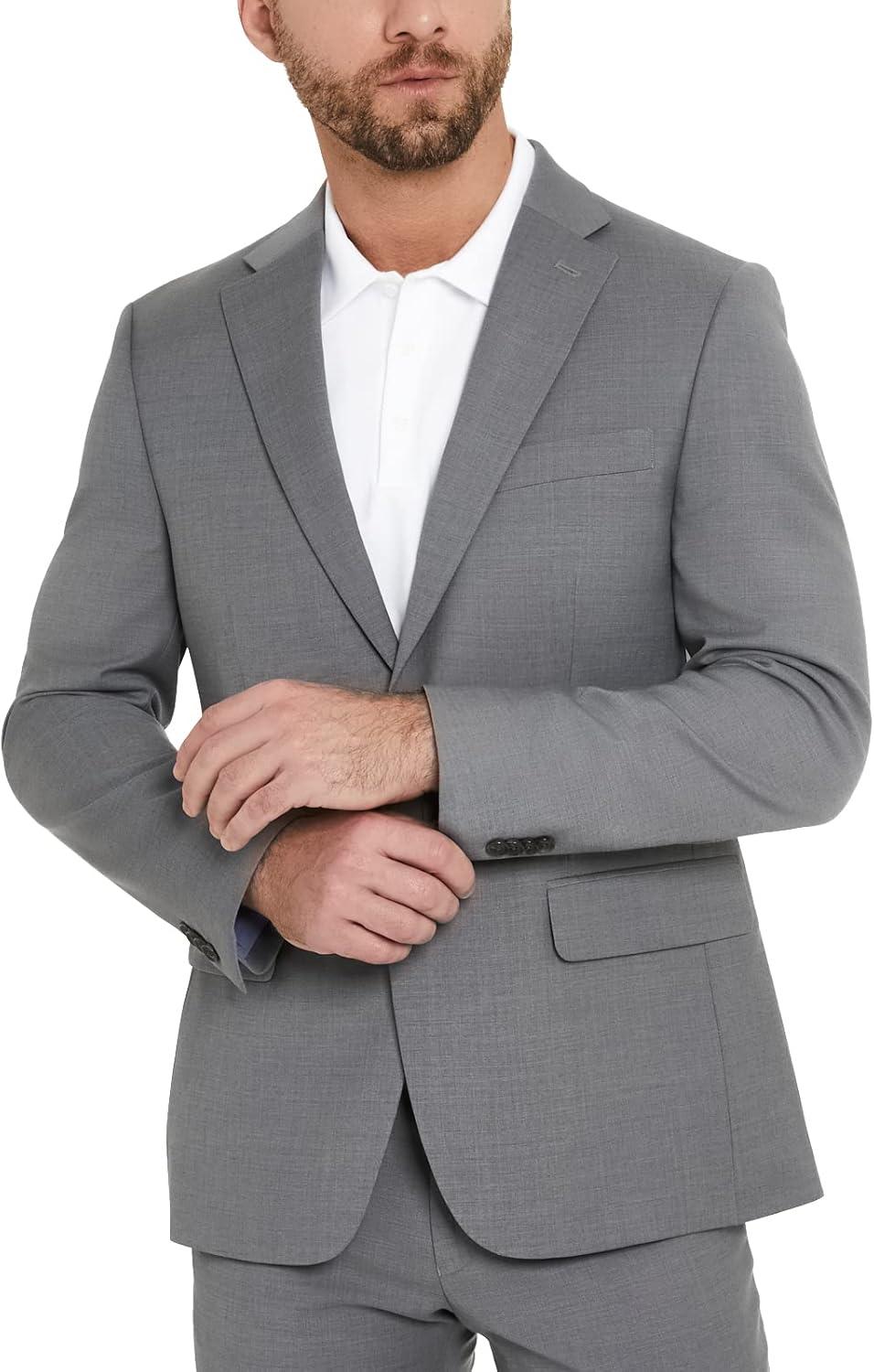 imageTommy Hilfiger TH Flex Modern Fit Suit Separates Jacket Pearl Grey 38 Regular