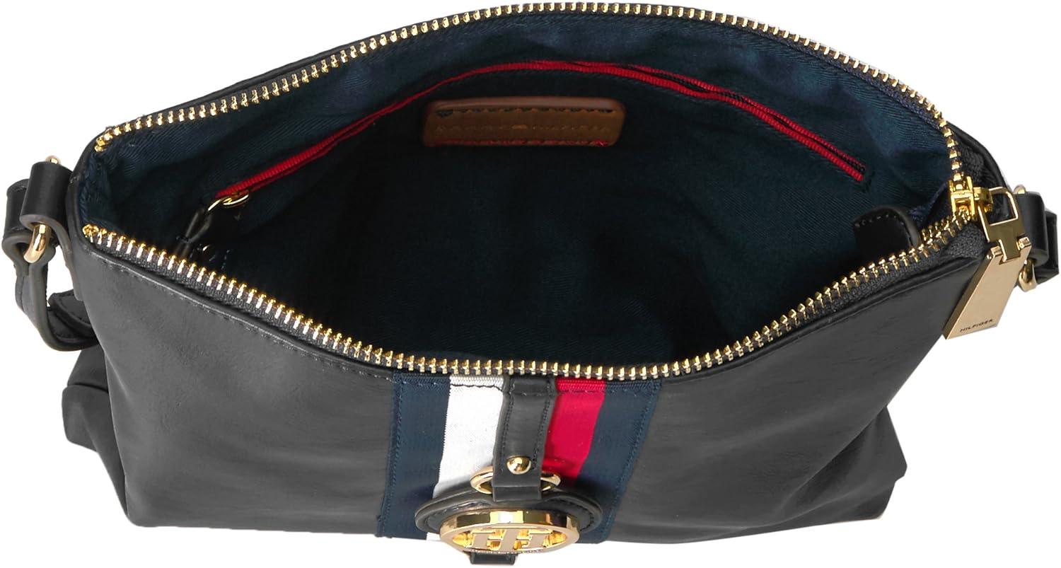 imageTommy Hilfiger Womens Jaden Plus CrossbodyBlack Polyvinyl Chloride