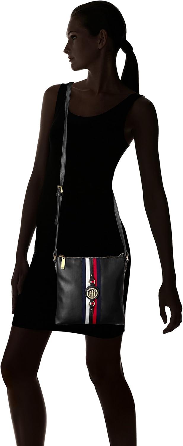 imageTommy Hilfiger Womens Jaden Plus CrossbodyBlack Polyvinyl Chloride