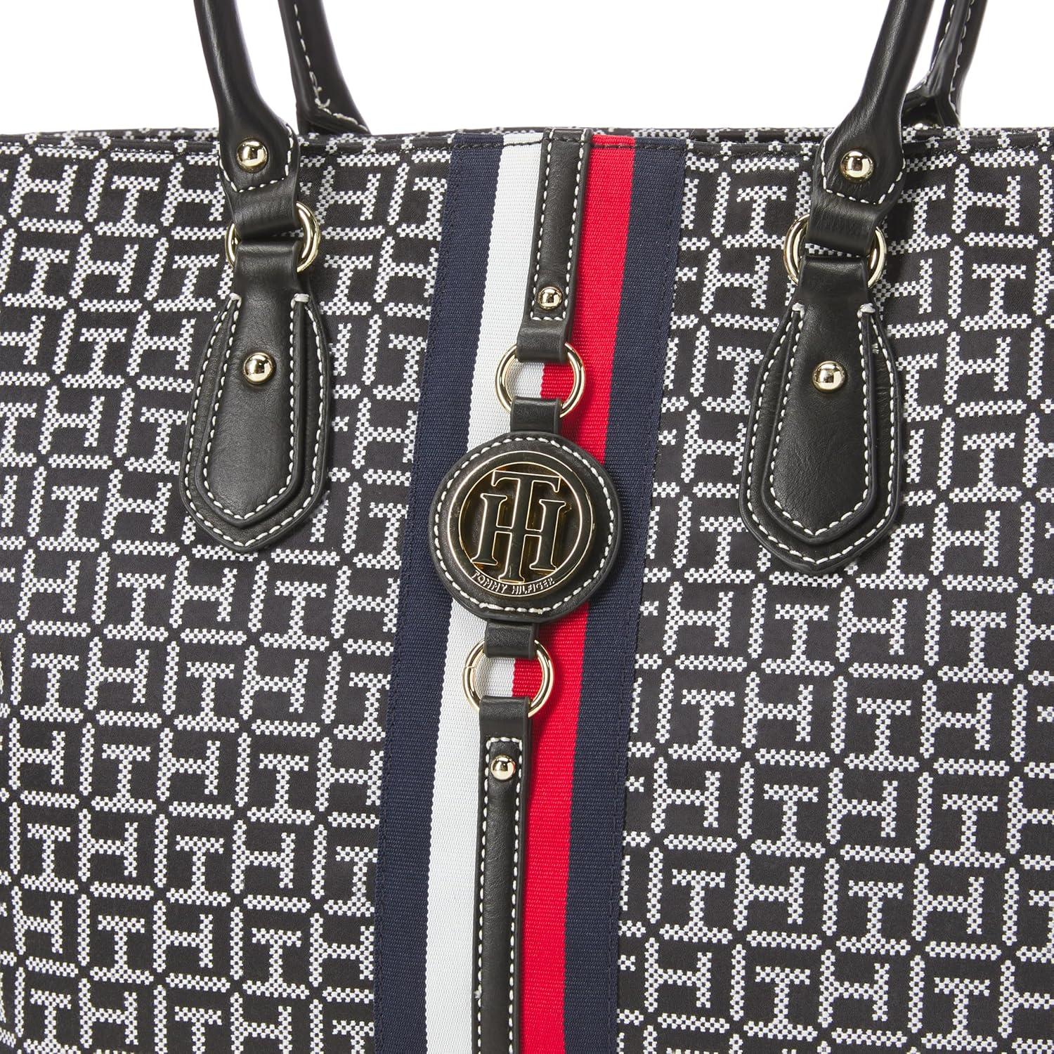 imageTommy Hilfiger Womens Jaden Plus ToteBlackWhite