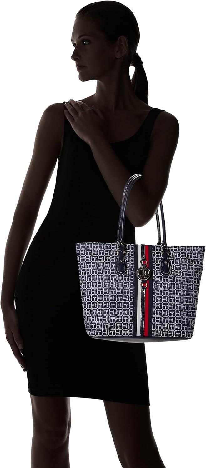imageTommy Hilfiger Womens Jaden Plus ToteNavyWhite