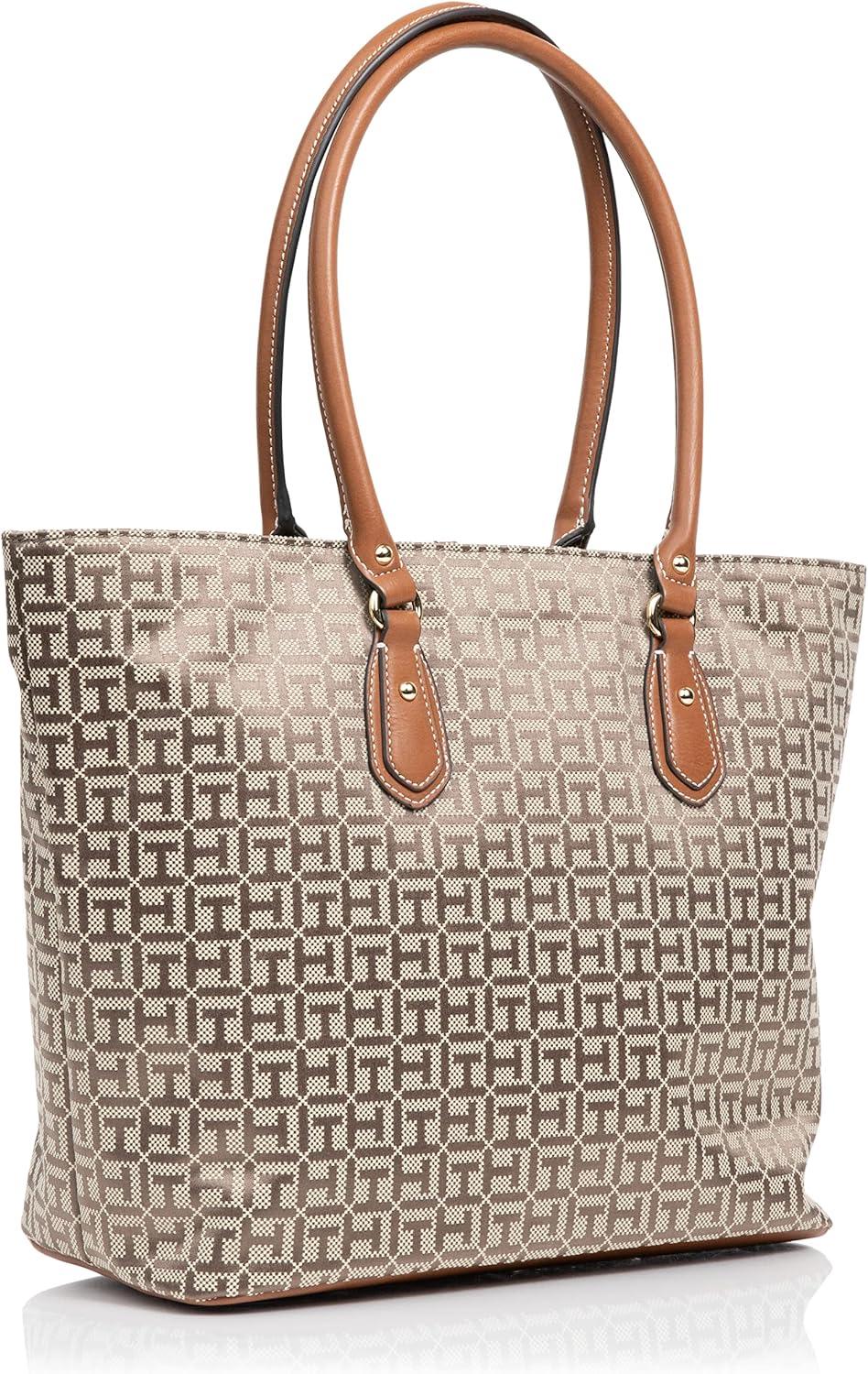 imageTommy Hilfiger Womens Jaden Plus ToteTanDk Chocolate