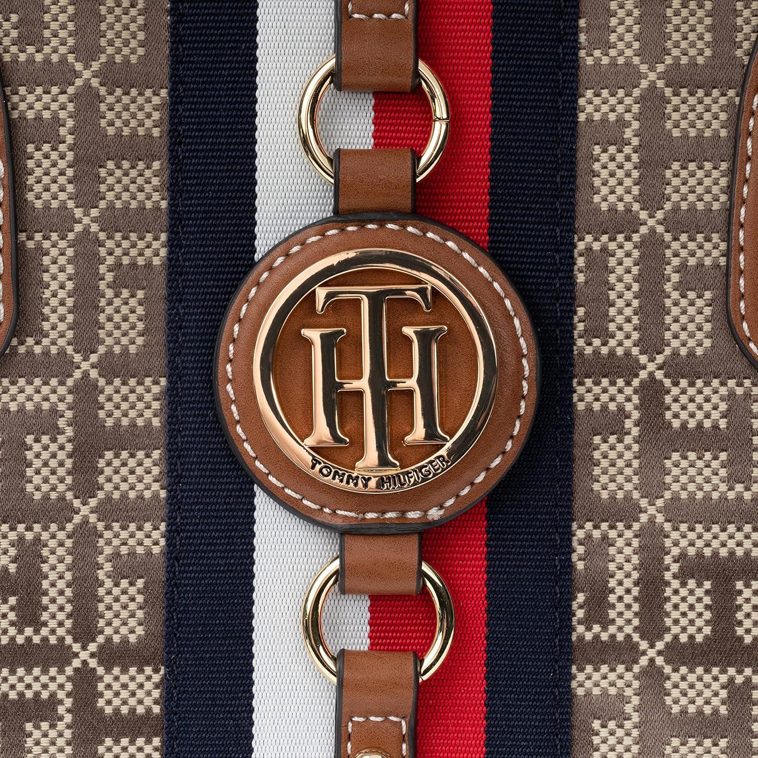 imageTommy Hilfiger Womens Jaden Plus ToteTanDk Chocolate