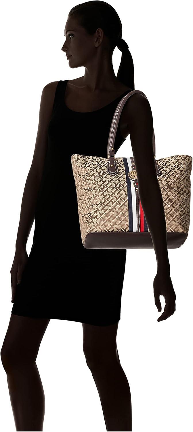 imageTommy Hilfiger Womens Jaden Plus ToteTommy Chocolate