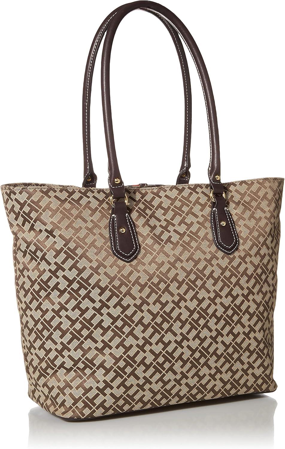 imageTommy Hilfiger Womens Jaden Plus ToteTommy Chocolate